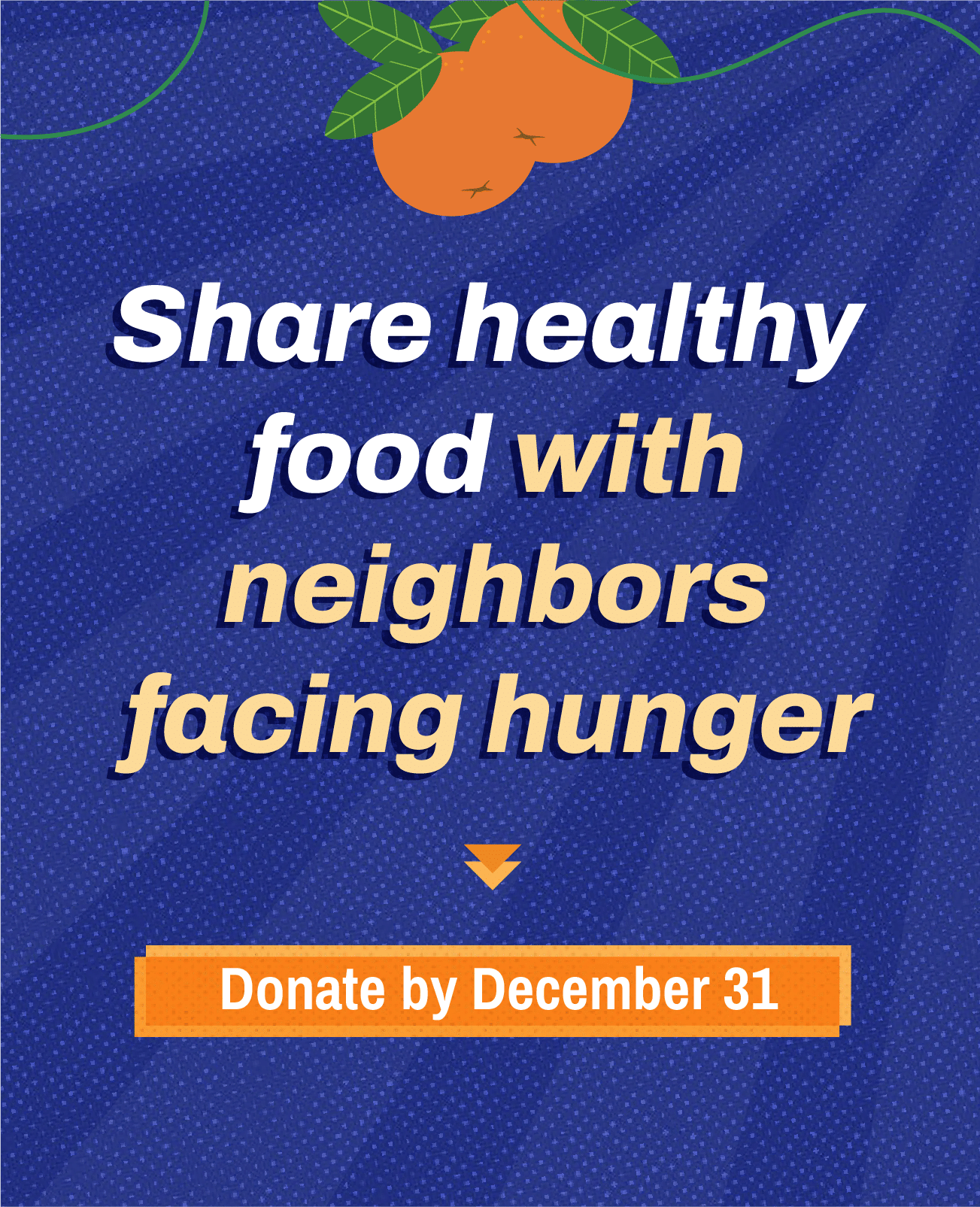 Homepage Mobile Hero image asking call to action: Share healthy food with neighbors
